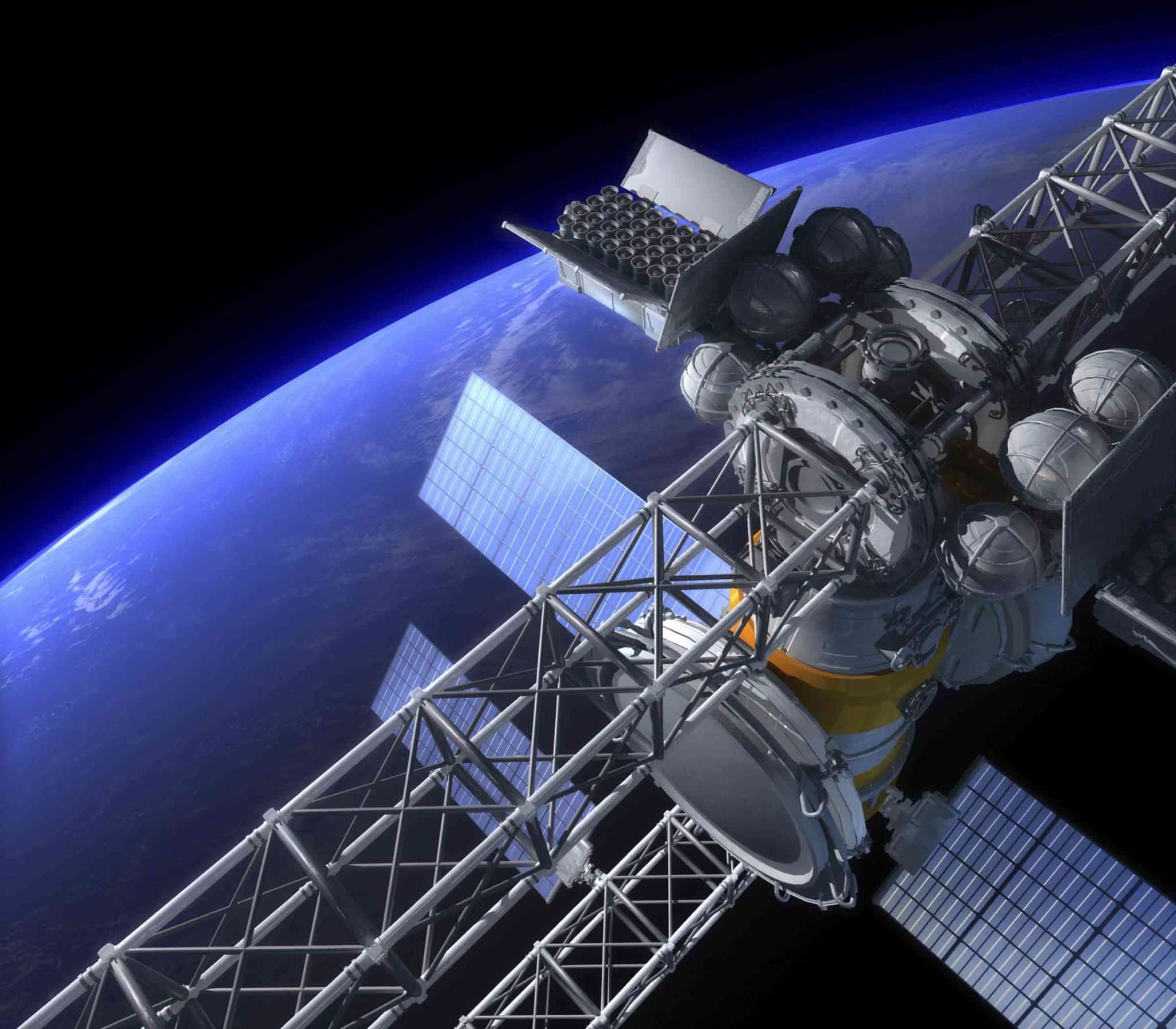 Pression-miniatures Image de capteur de pression miniature sur satellite